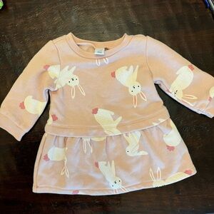 3-6 month Old Navy, winter warm bunny dress!
